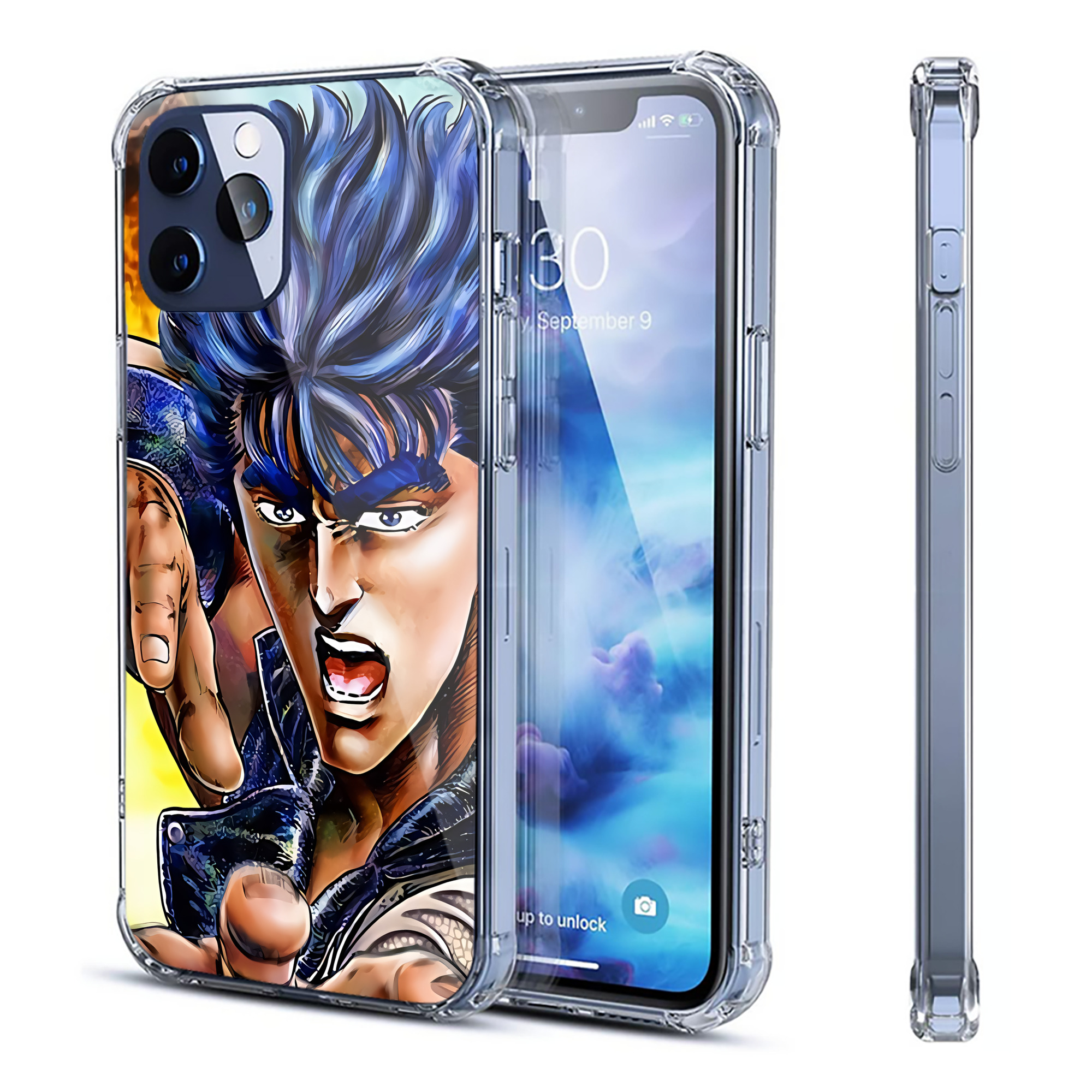 （画像用） 北斗の拳 Fist of the North Star 【iPhone 12シリーズ対応】透明スマホケース（クリアソフトケース）